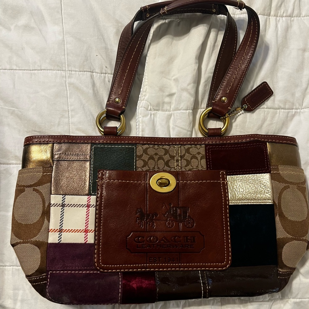 2007 Coach Hand Bag with Patchwork — gently used